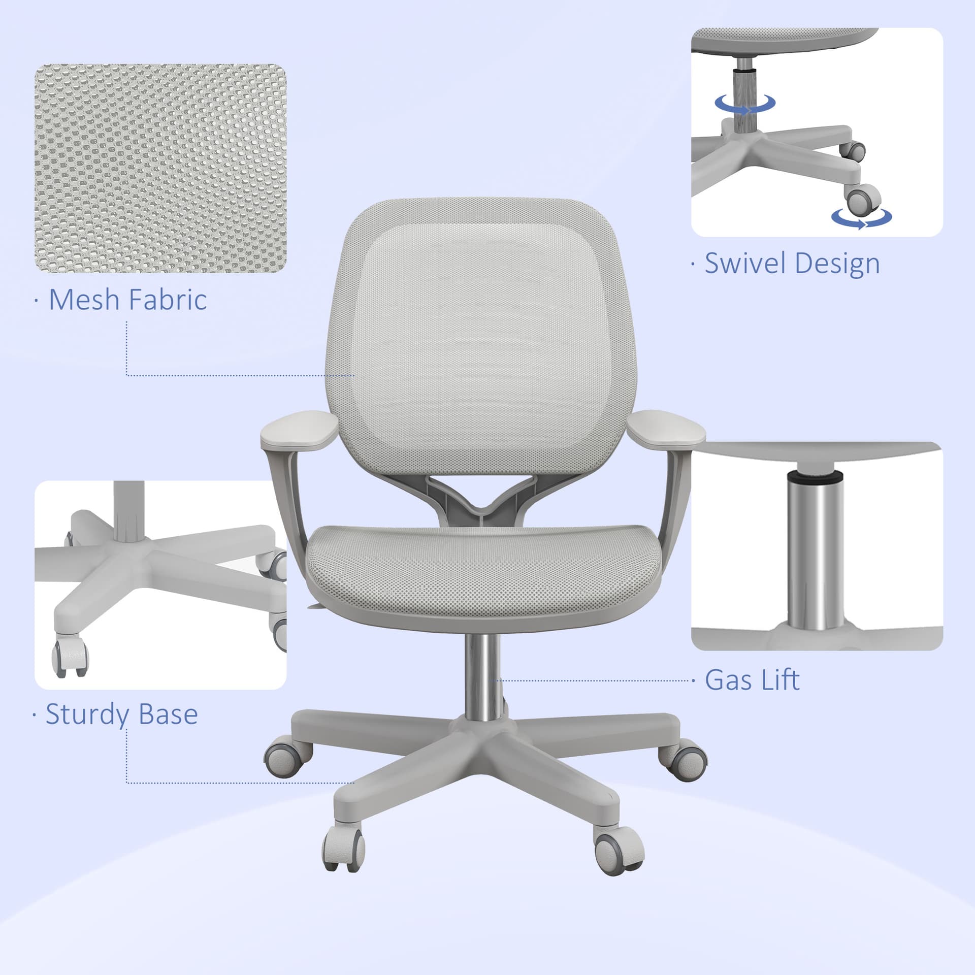 Ergonomic Office Chair, Desk Chair with Lumbar Support, Flip-up Armrest, Diamond Fabric Computer Chair for Office, Dark Grey