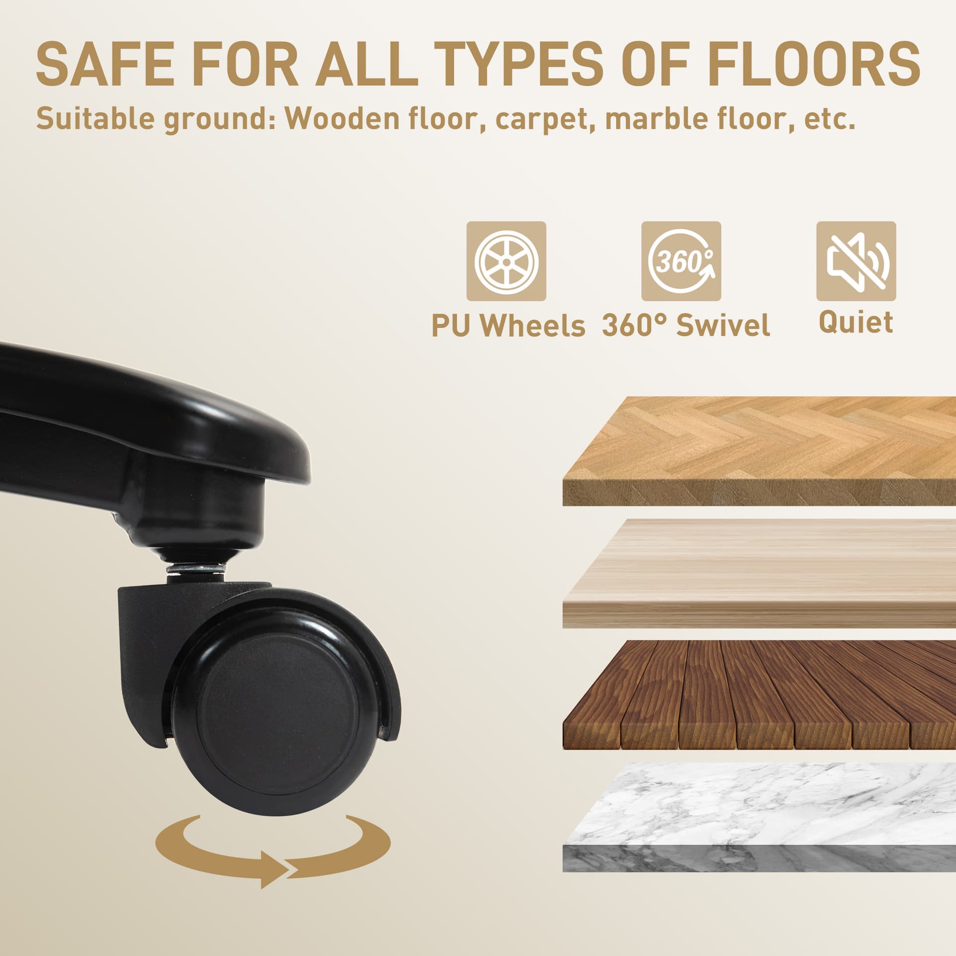 Big and Tall Executive Office Chair, Up to 450 lbs. Heavy Duty Desk Chair, Computer Chair for Heavy People, Black