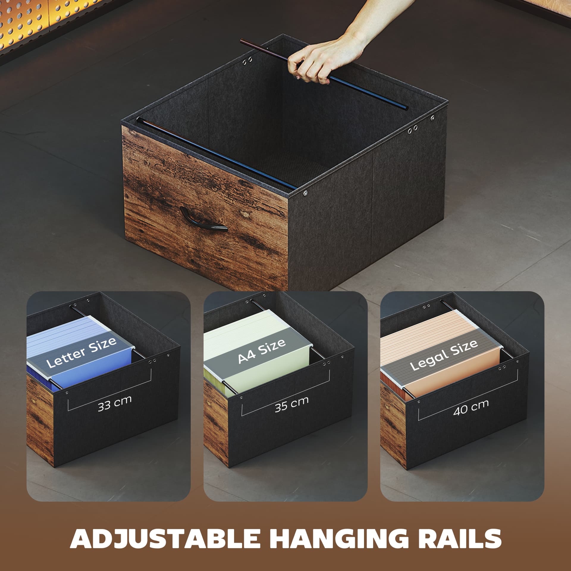 76" Gaming Desk, Computer Table with RGB Lights, USB Ports, Monitor Stand and 2 Fabric Drawers, Rustic Brown