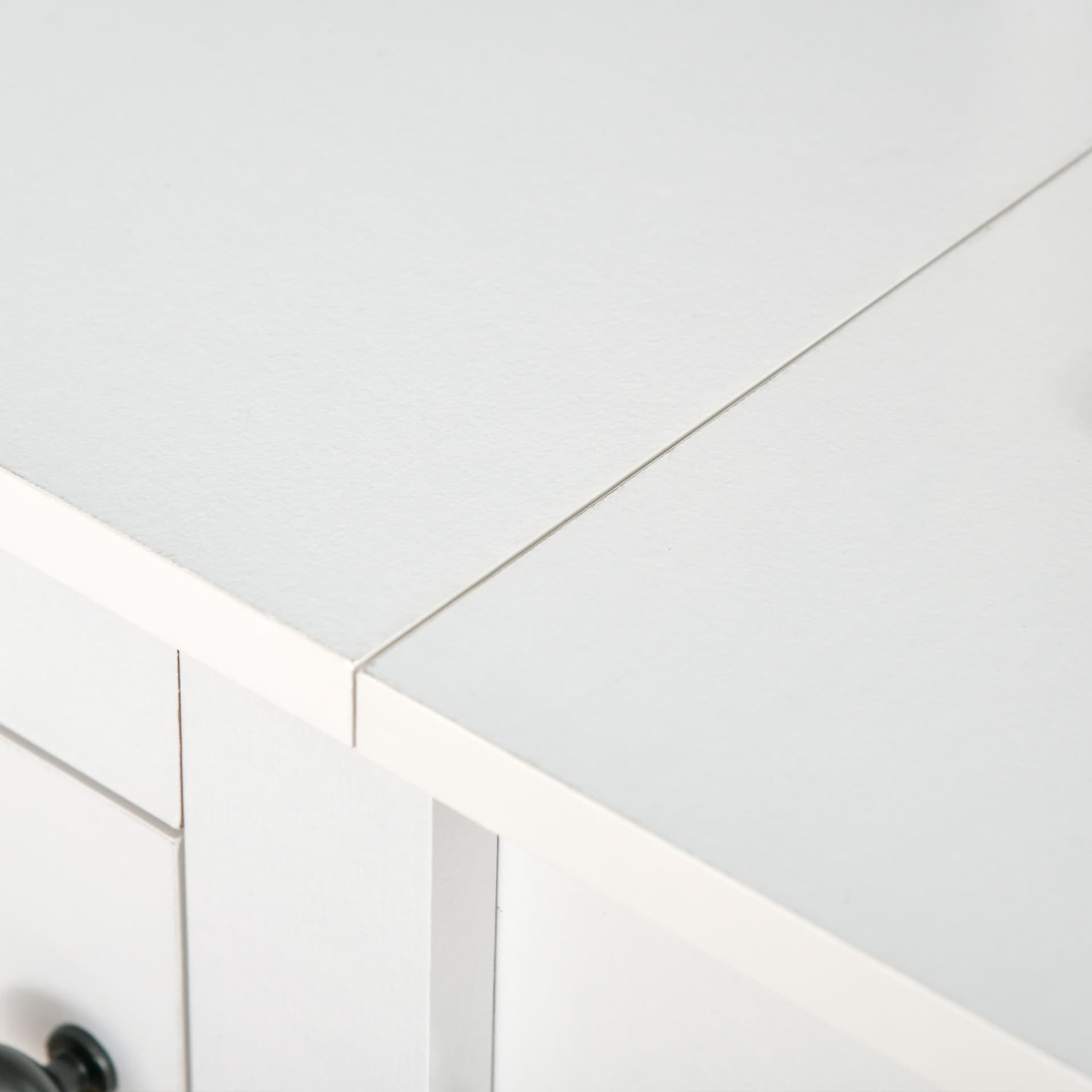 Computer Desk with Storage, 47 Inch Farmhouse Home Office Desk with Open Shelves and 2-Tier Cabinet, White