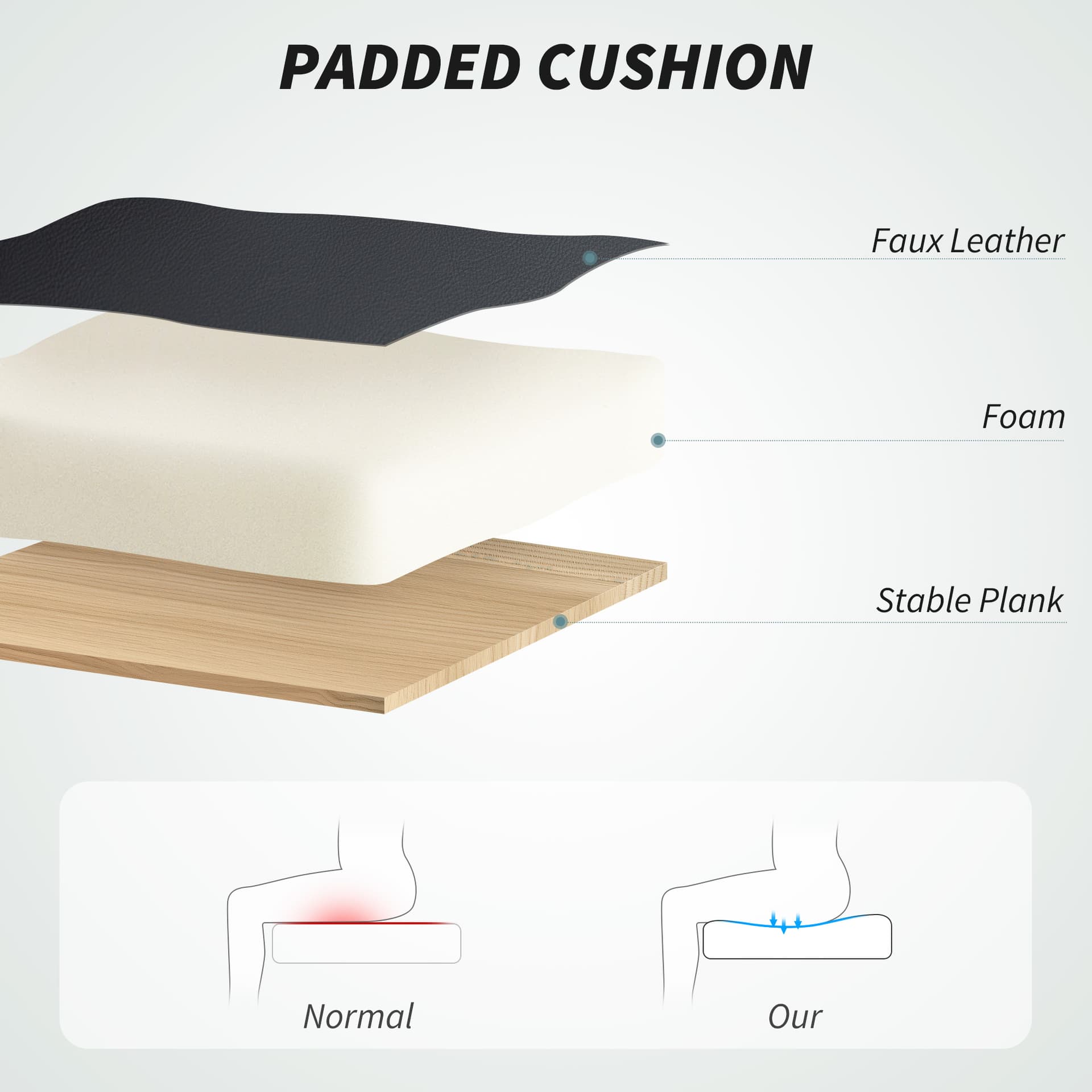 Executive Office Chair, Pet-Friendly Leather Ergonomic Desk Chair with Footrest, Swivel Recliner, Black