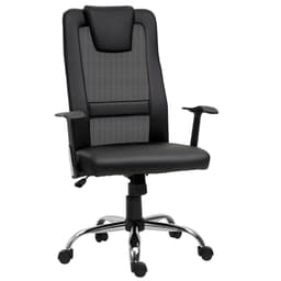 Ergonomic Office Chair with Thick Padded Headrest, Mesh Computer Desk Chair with Tilt Function, Armrest, Black - Office Chairs - Office Furniture