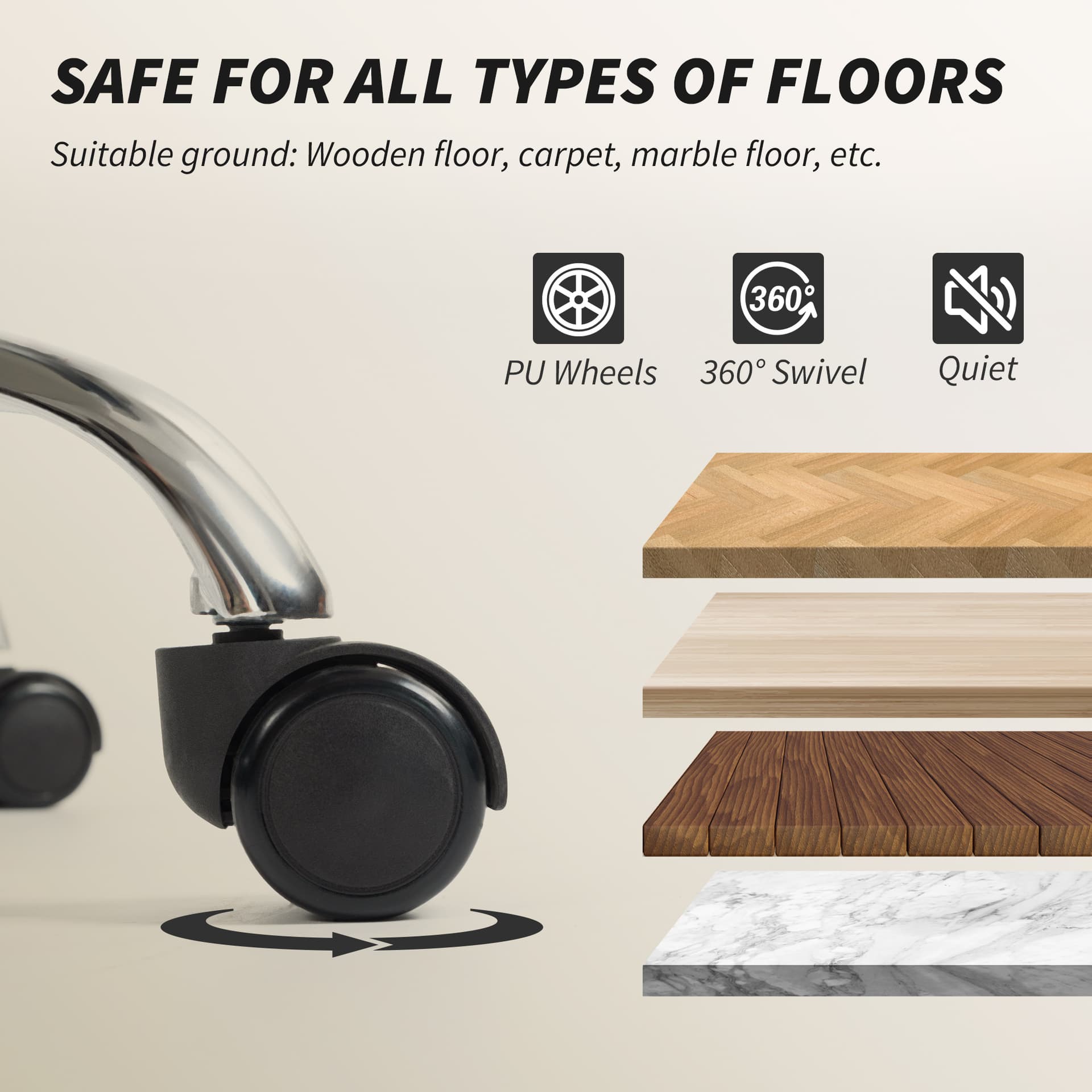 Reclining Office Chair, Overstuffed Executive Desk Chair with High Back, PU Leather, Footrest, Swivel Wheels, Grey