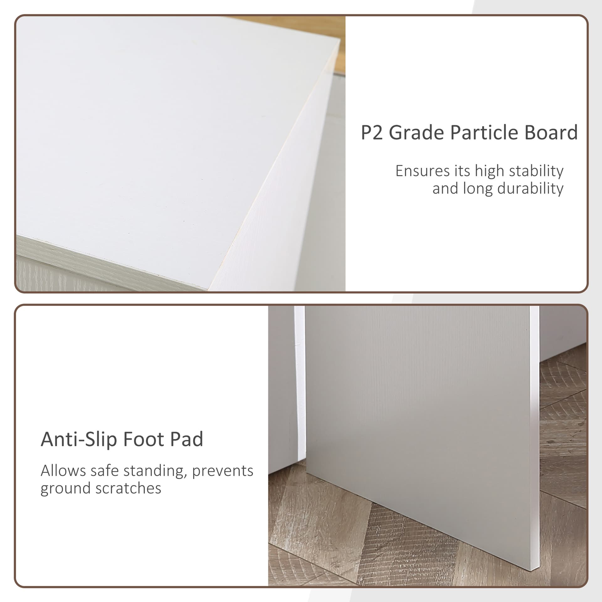 180° Rotating Home Office Corner Desk Storage Shelf Cabinet White