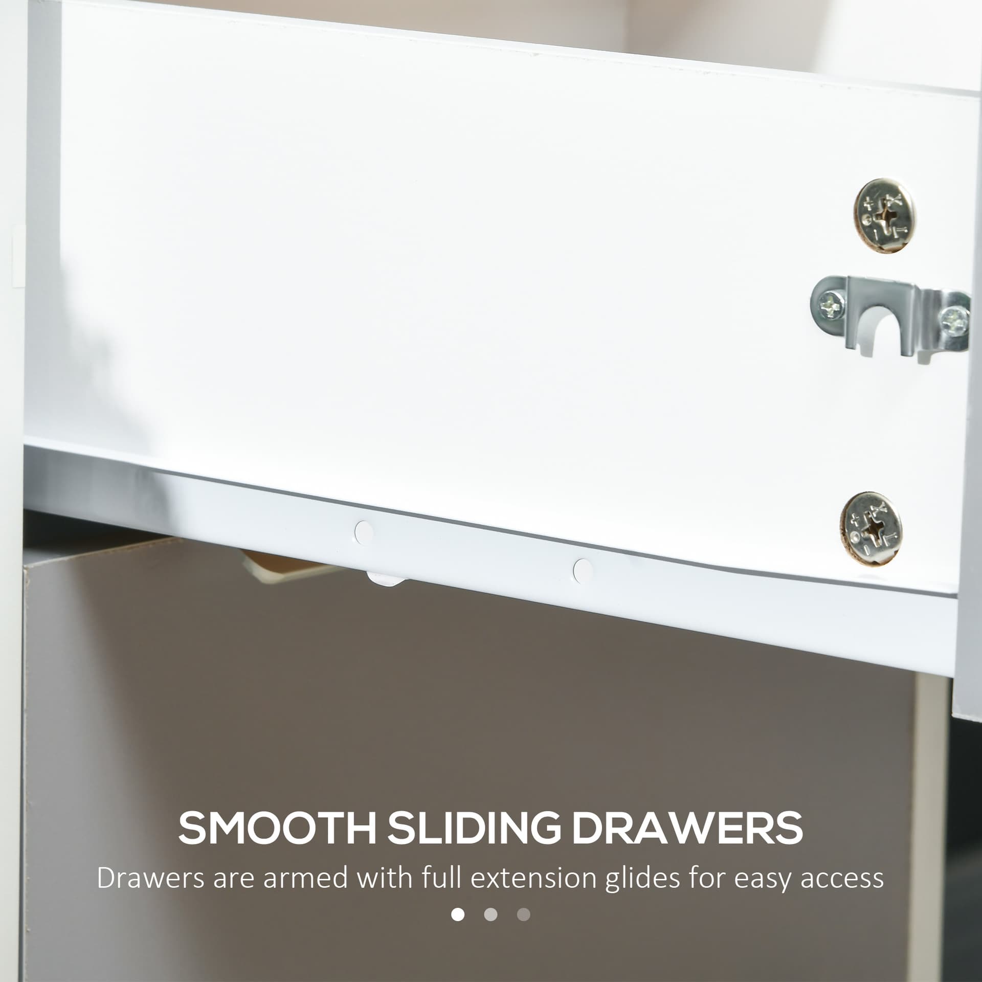 3 Drawer File Cabinet with Wheels, Vertical Filing Cabinet with Lock, Grey