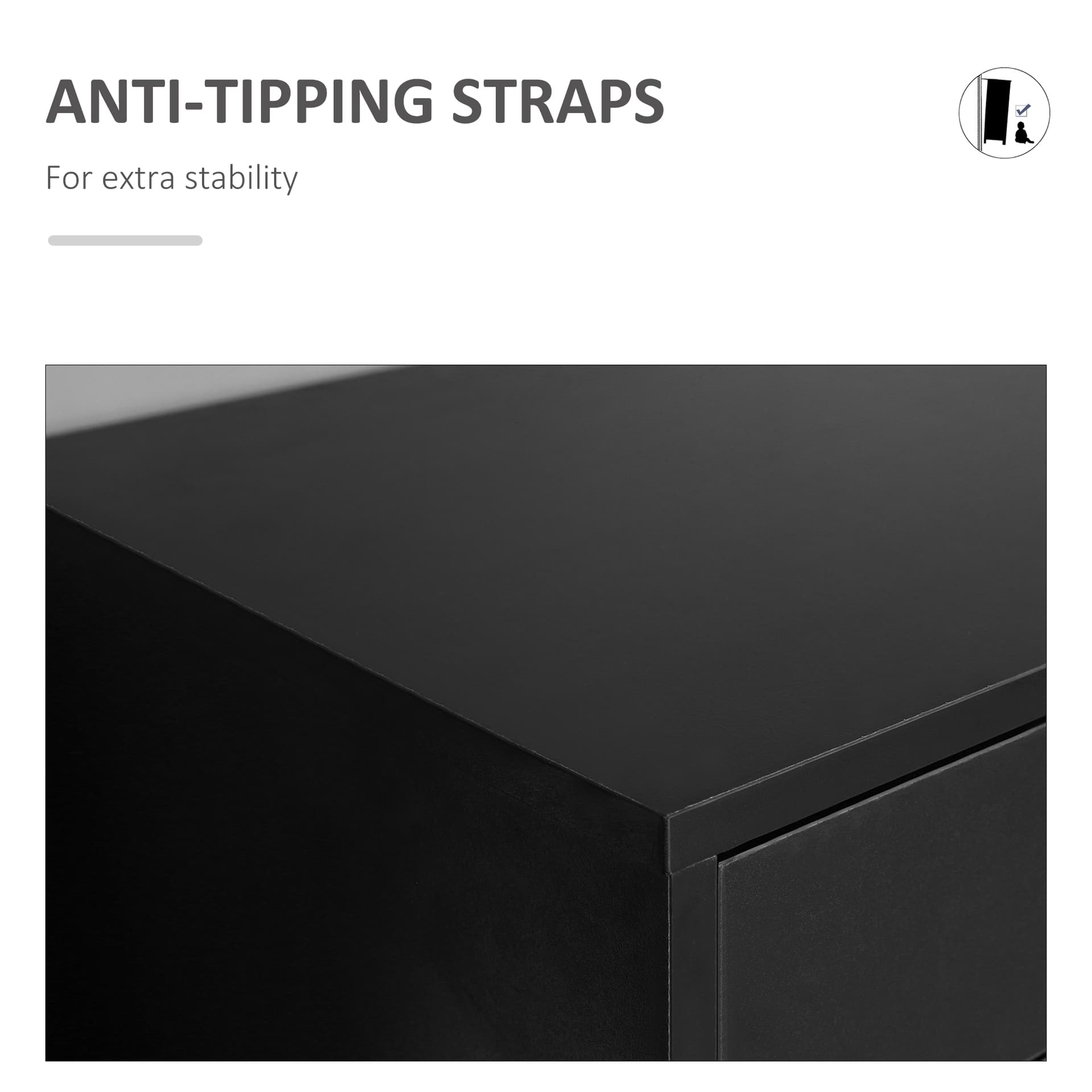 7-drawer Vertical File Cabinet for Home Office, Storage Cabinet with Wheels, 18.7"x15.6"x35.4", Black