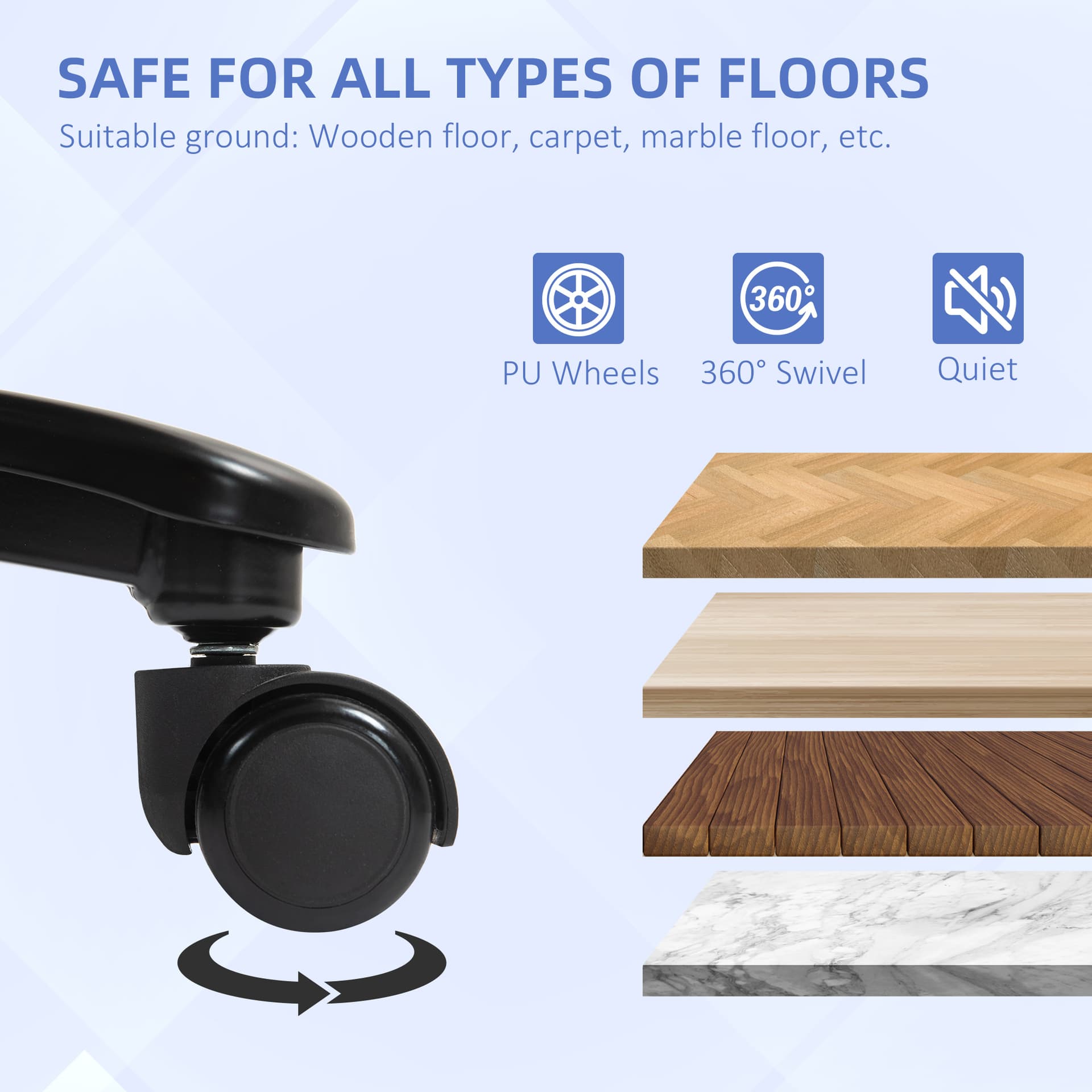 Big and Tall Executive Office Chair, Up to 450 lbs. Heavy Duty Desk Chair, Computer Chair for Heavy People, Grey