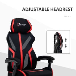Racing Gaming Chair, Ergonomic Computer Chair with Footrest, Headrest, High Back Recliner Swivel Seat with Adjustable Height, Black Red