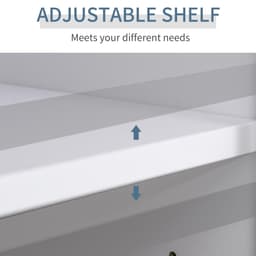 Computer Desk with Storage Drawers, Study Writing Table with Cabinet Adjustable Shelf for Home Office Workstation Bedroom, White