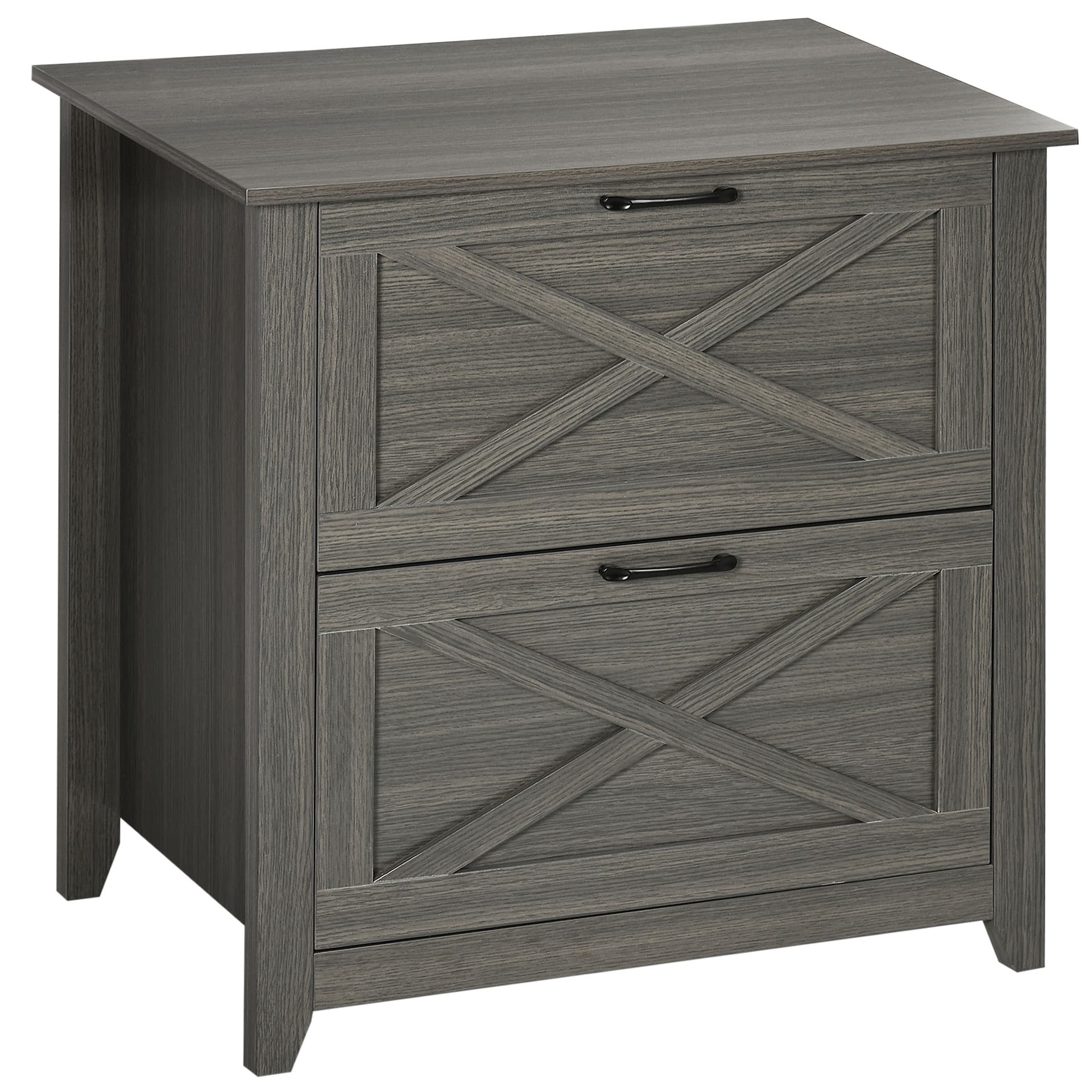 Vinsetto Vertical File Cabinet with Hanging Bars for A4 Size for Home Office, 29.9"x 19.7"x 30.3", Grey - Office Products - Office Furniture