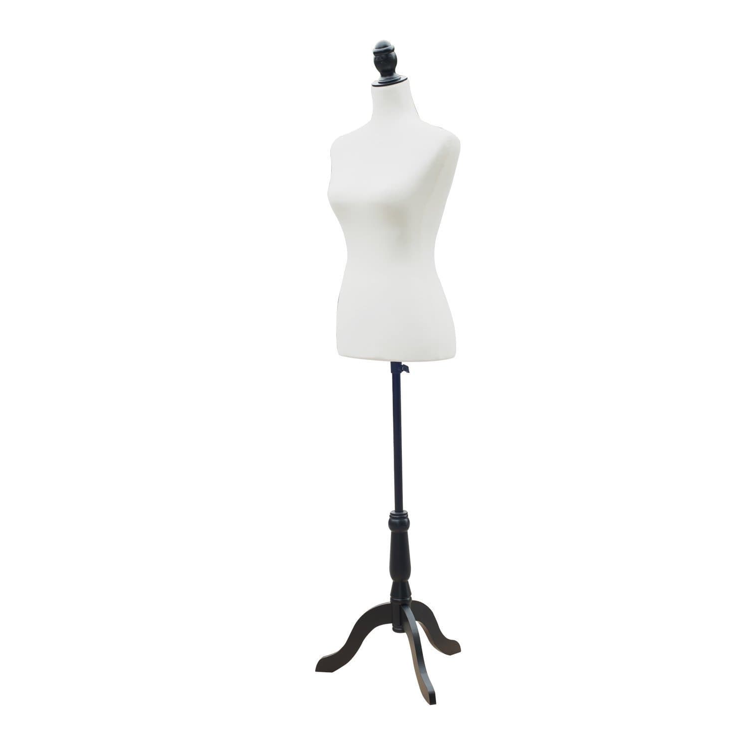 HOMCOM Female Mannequin Dress Form Torso Dressmaker Stand Display White - Office Products - Office Furniture