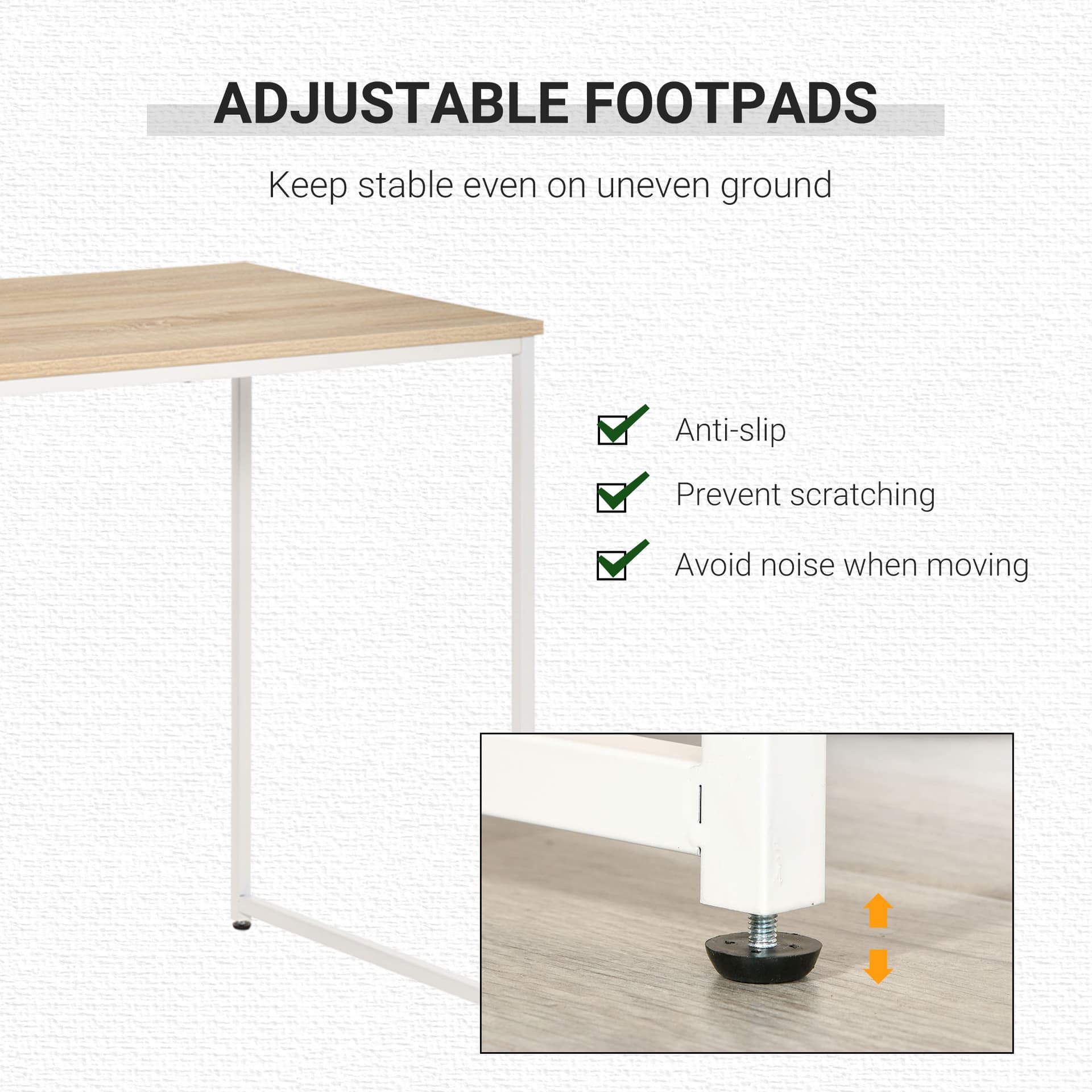 HOMCOM Computer Desk with Storage Shelves Home Office Study Writing Table Workstation, Oak Tone - Desks - Office Furniture