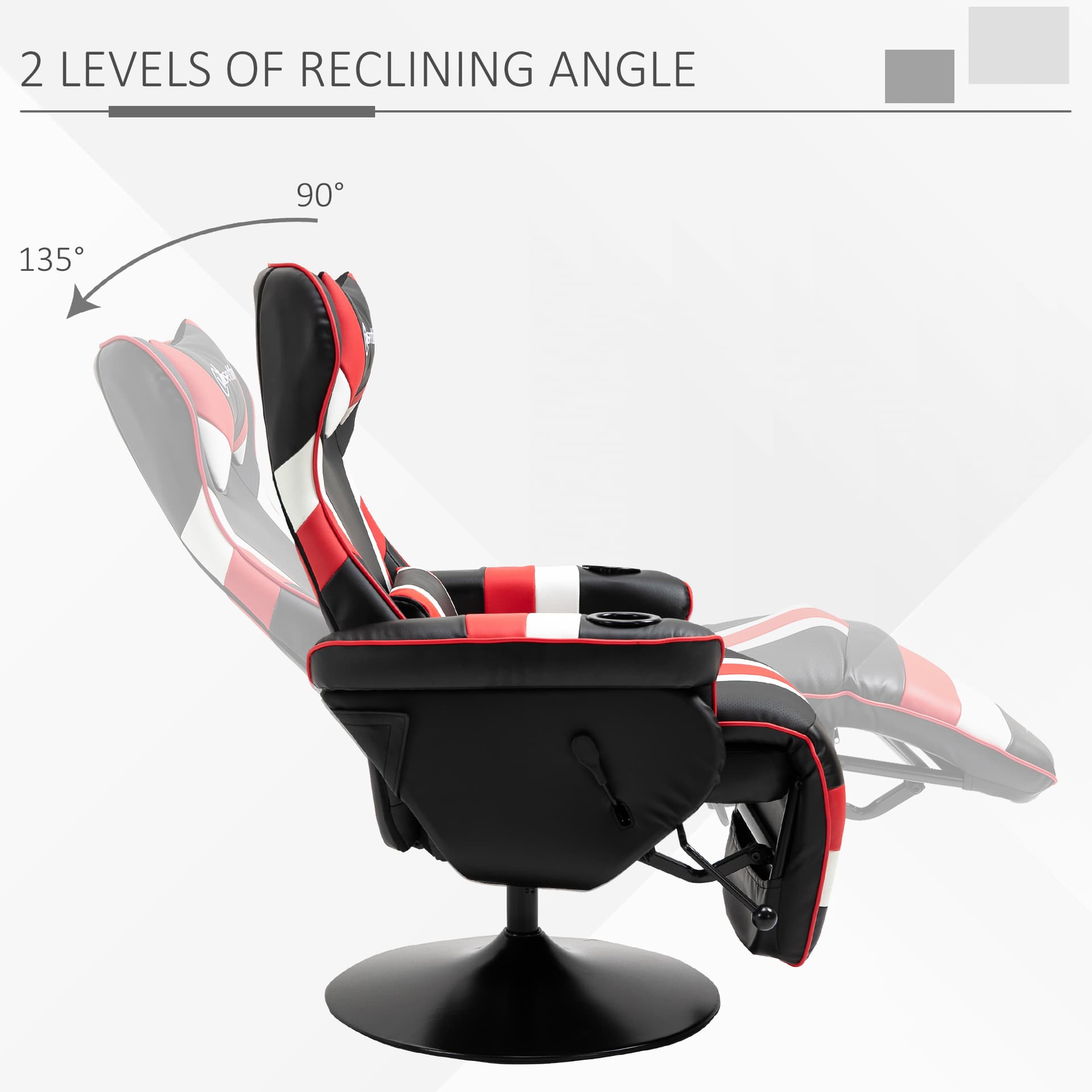 Vinsetto Racing Style Gaming Office Recliner Reclining Video Game Chair - Office Chairs - Office Furniture