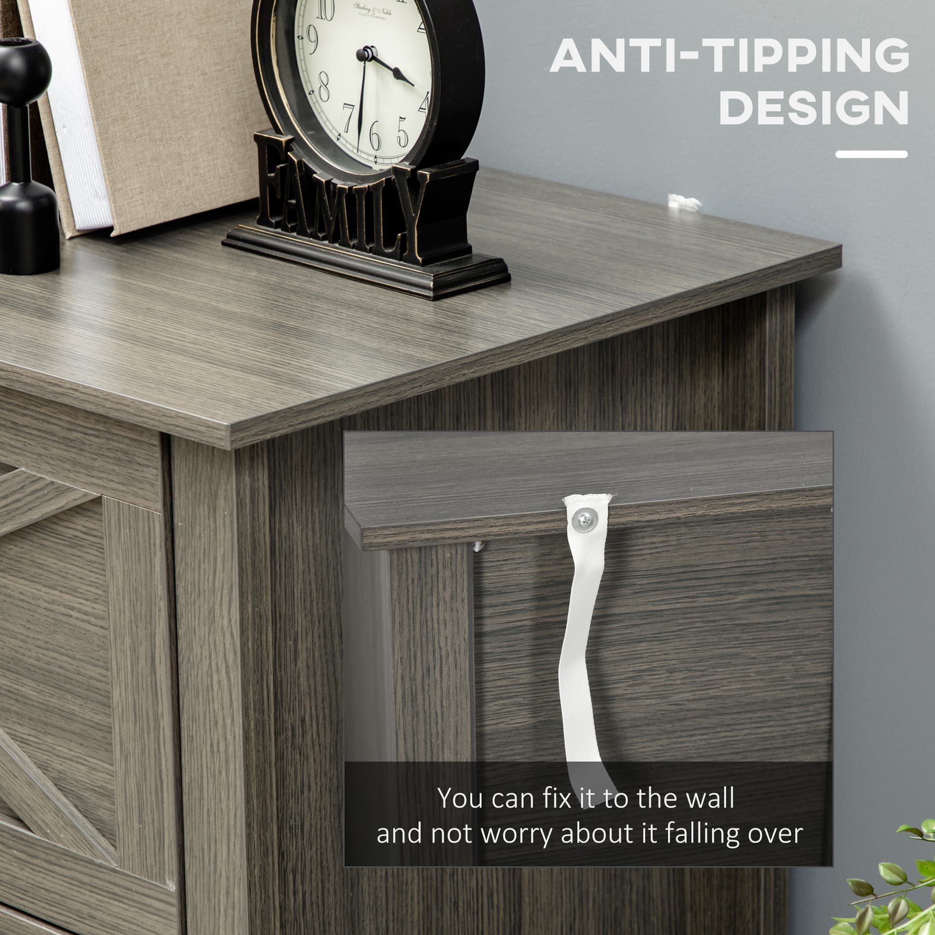 Vinsetto Vertical File Cabinet with Hanging Bars for A4 Size for Home Office, 29.9"x 19.7"x 30.3", Grey - Office Products - Office Furniture