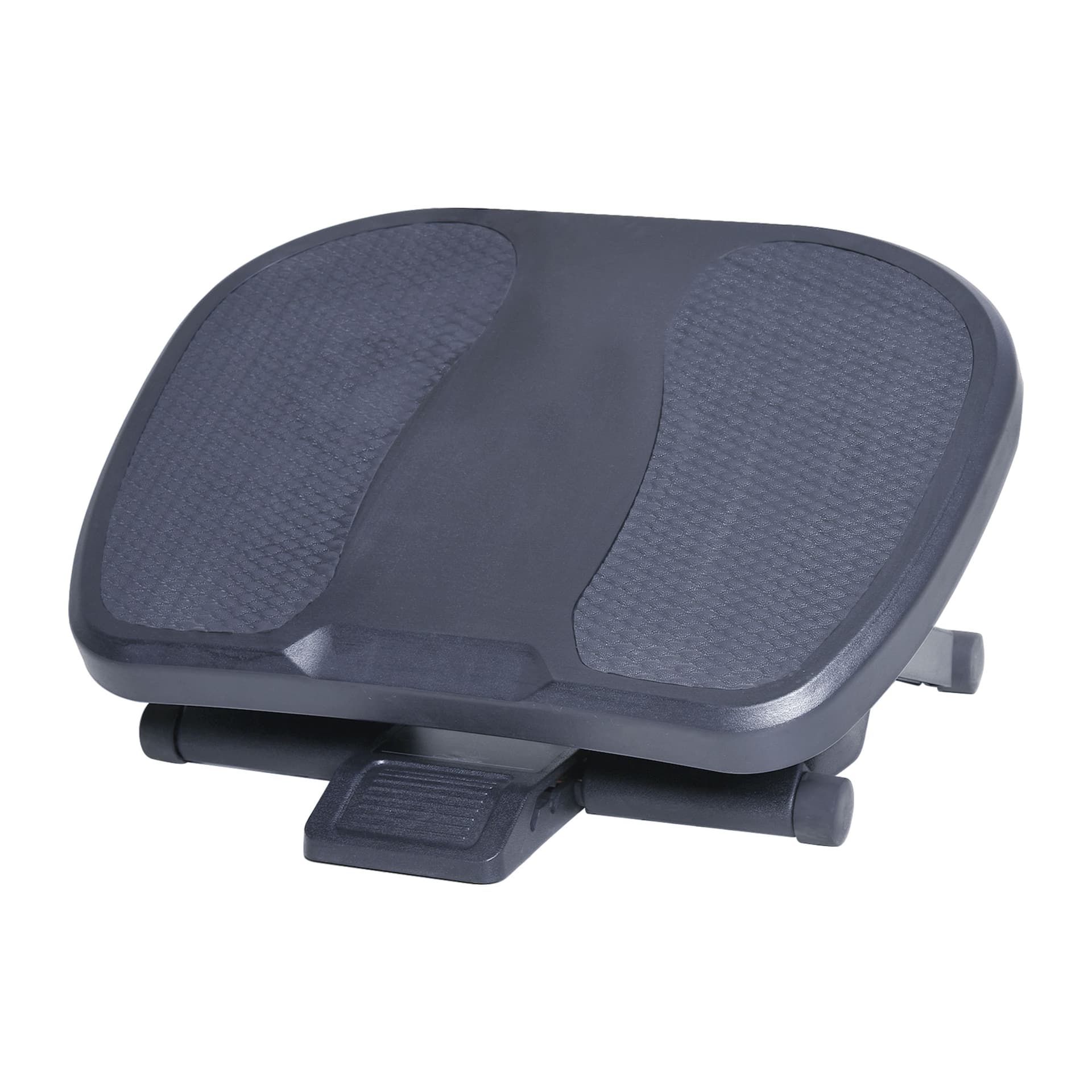 HOMCOM Footrest Under Desk Support Ergonomic Adjustable Foot Rest with Massage Texture Surface, 3 Height Position, 30 Degree Tilt Angle, for Home, Office - Desks - Office Furniture