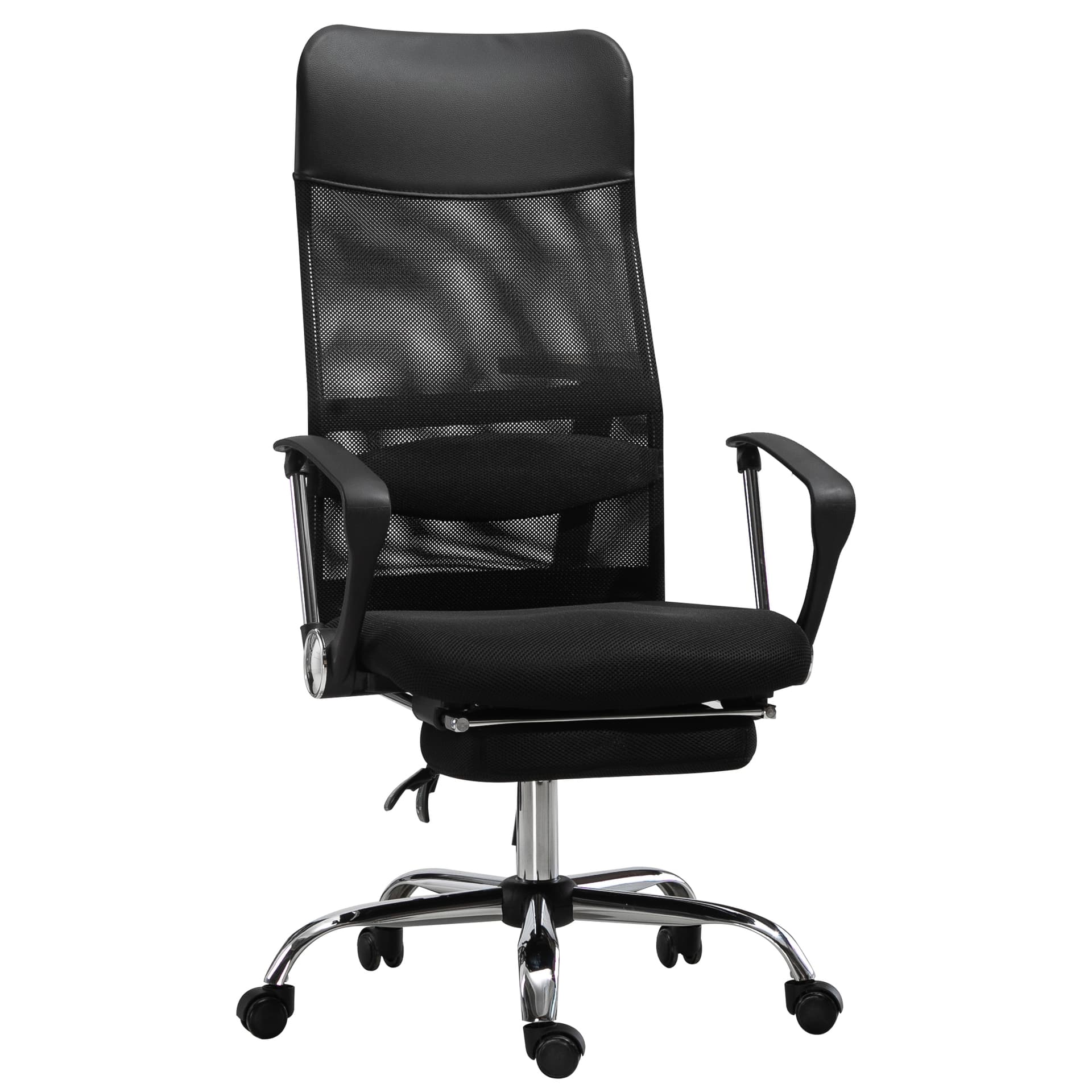 Vinsetto High Back Executive Mesh Office Chair Ergonomic Swivel with Footrest & Armrest - Office Chairs - Office Furniture