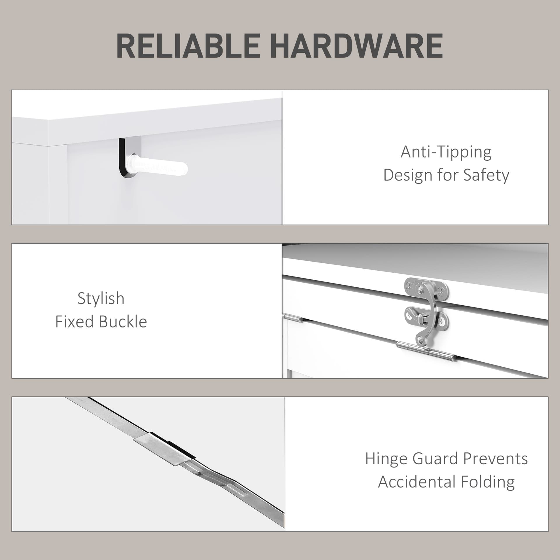 Fold-out Convertible Office Desk, Wall Mount Computer Desk with Whiteboard and Side Shelf, White - Computer Desks - Office Furniture