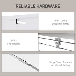 Fold-out Convertible Office Desk, Wall Mount Computer Desk with Whiteboard and Side Shelf, White - Computer Desks - Office Furniture
