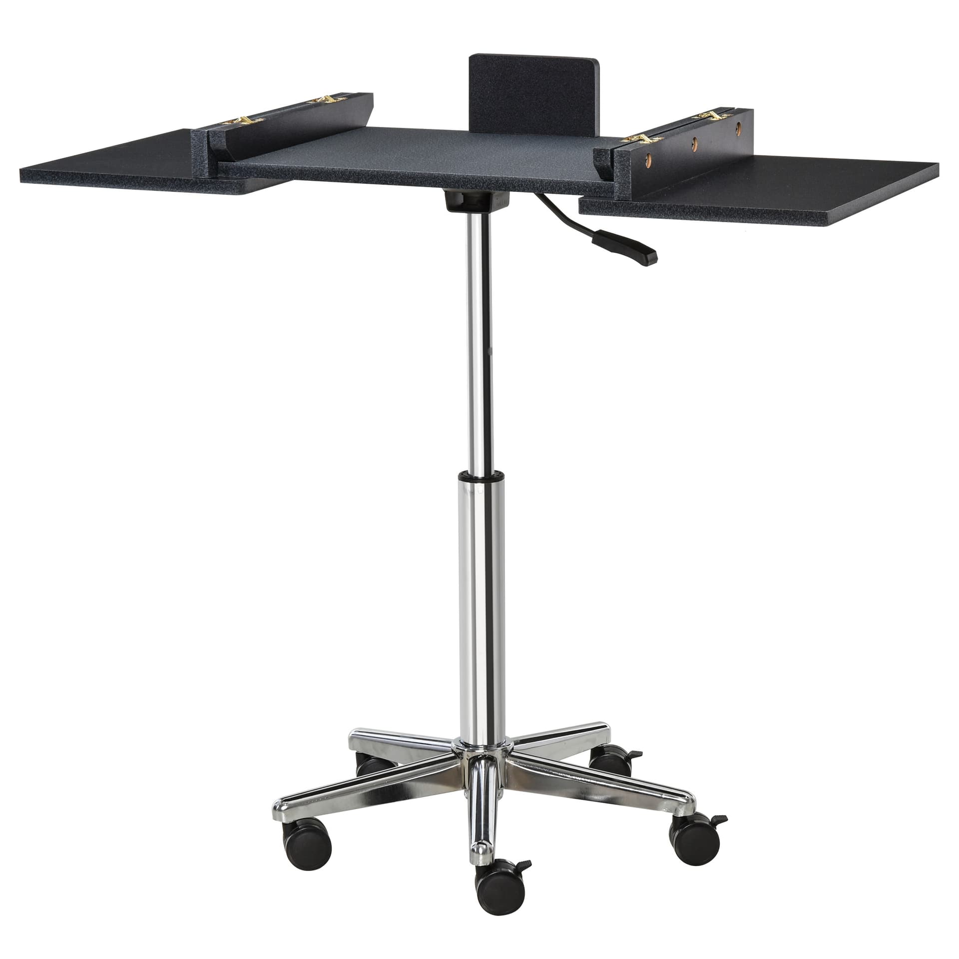HOMCOM Mobile Laptop Computer Desk Expandable Home Office Table Workstation with Wheels - Desks - Office Furniture