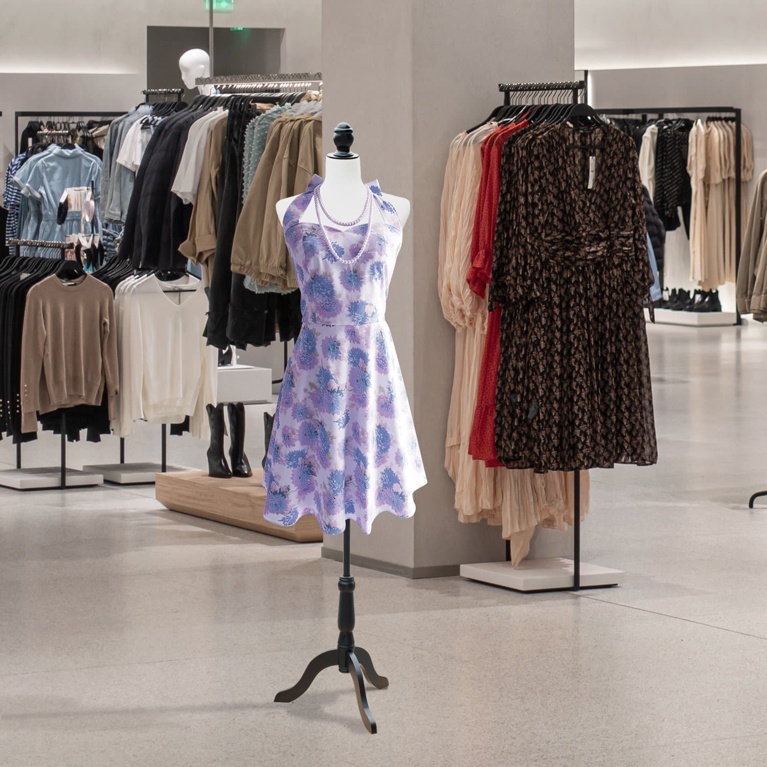 HOMCOM Female Mannequin Dress Form Torso Dressmaker Stand Display (White) - Office Products - Office Furniture