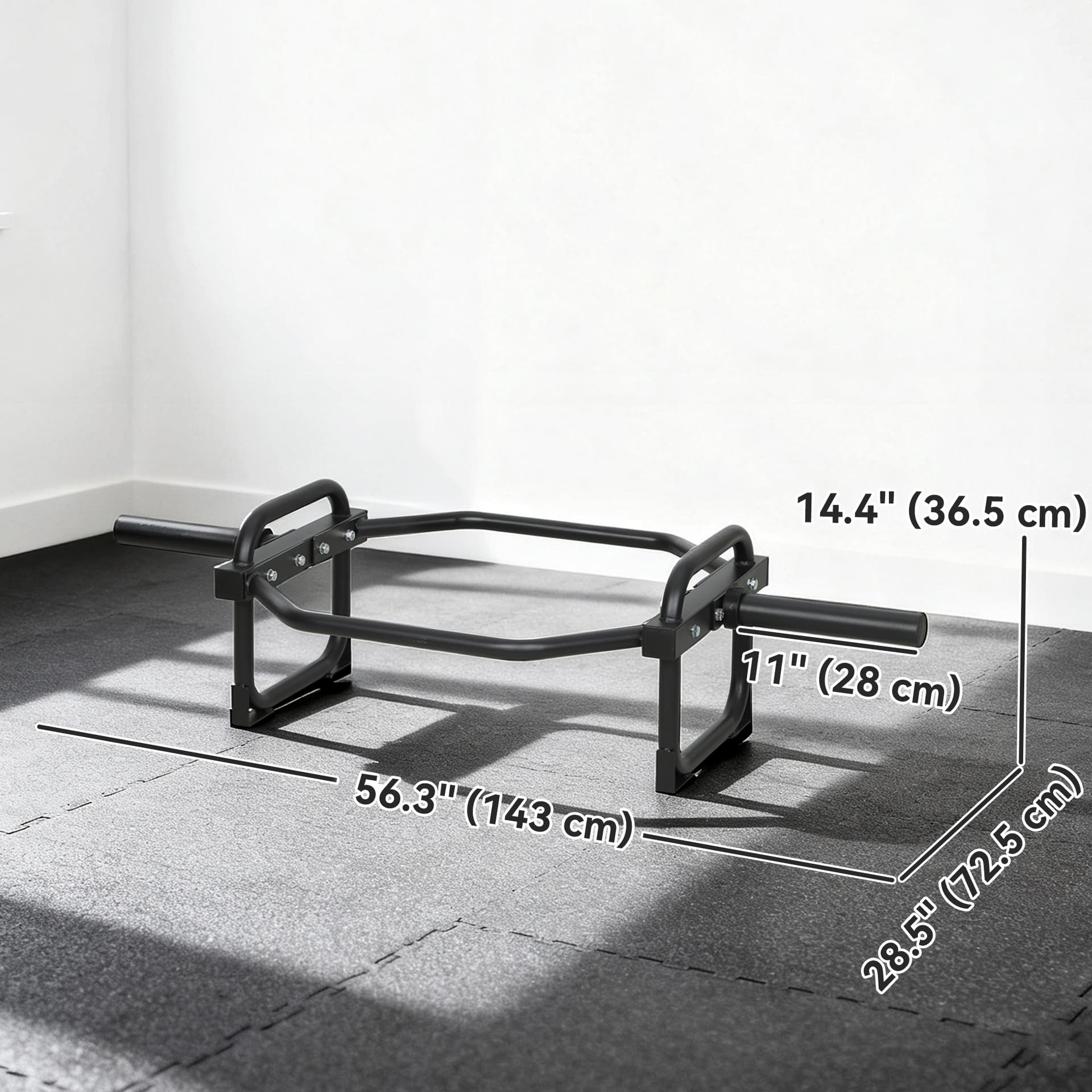 Soozier Trap Bar, Olympic Deadlifting Bar, 2" Hex Barbell Bar for Deadlifts and Shrugs, 660 lbs Capacity, Black - Writing Desks - Office Furniture