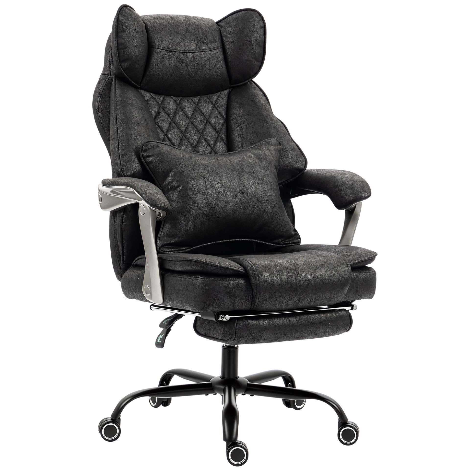 Executive Office Chair, Leathaire Big and Tall Office Chair 400 lbs with Wide Seat, Reclining, Lumbar Support, Black - Executive & Manager Chairs - Office Furniture