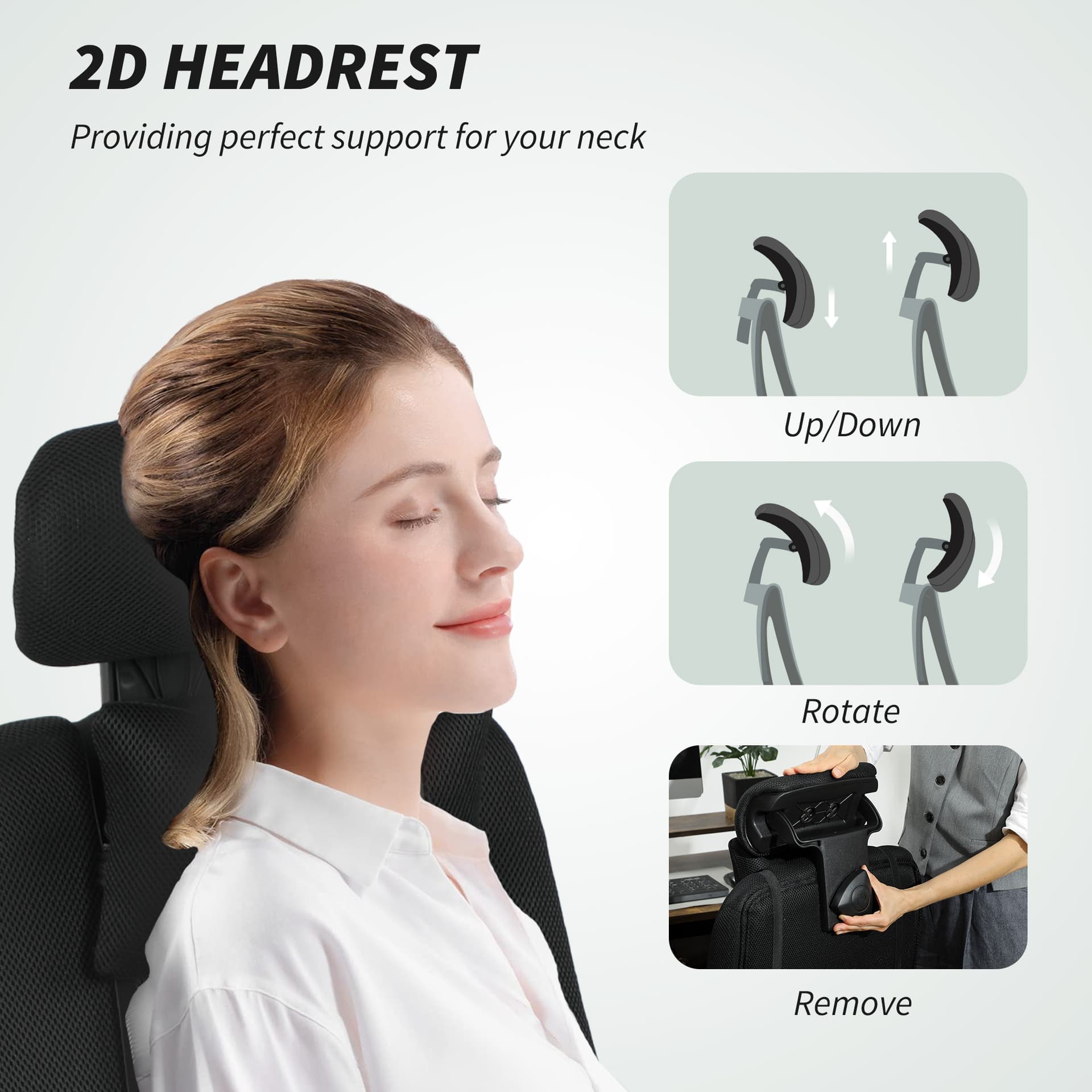 Ergonomic Executive High Back Office Chair with Footrest, Lumbar Support, Black - Executive & Manager Chairs - Office Furniture
