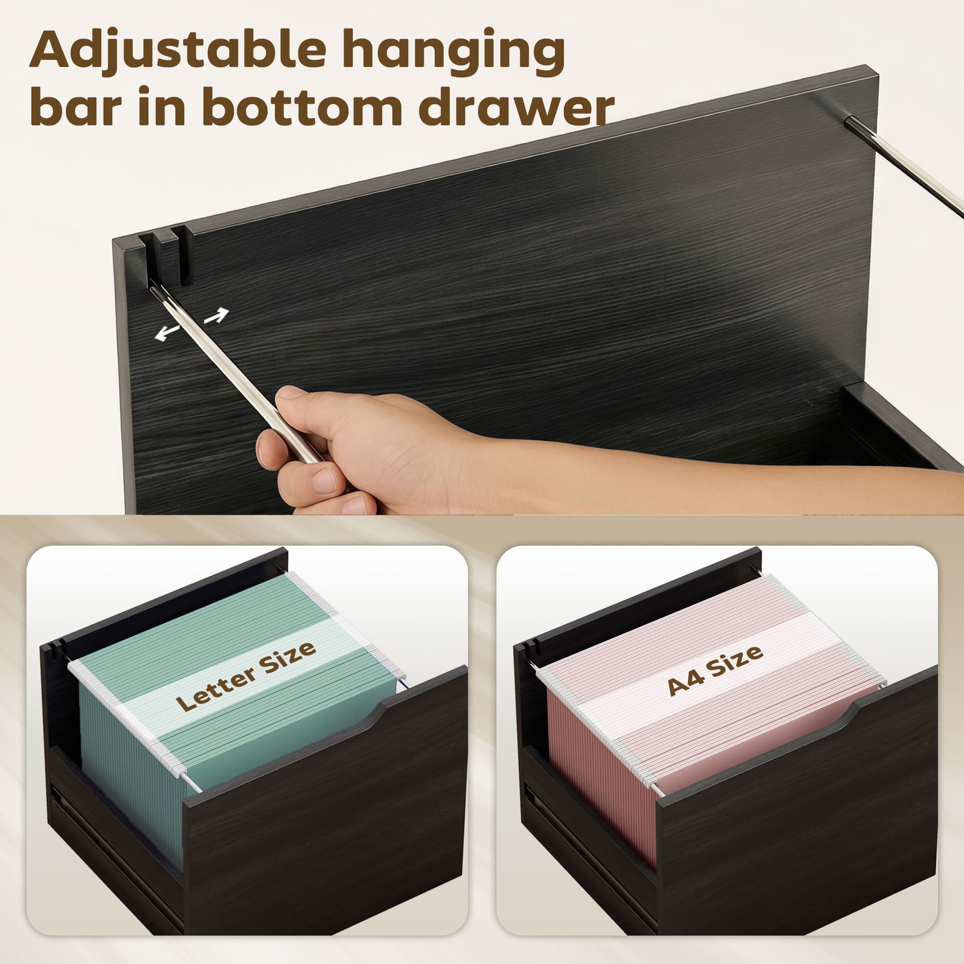 Filing Cabinet with File Drawer File Cabinet with Adjustable Shelf and 3 Drawers Black - Office Cabinets & Cupboards - Office Furniture